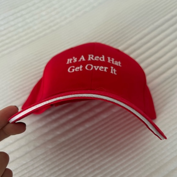 Red Adjustable Hat — “It’s a red hat, get over it” maga - Picture 3 of 9